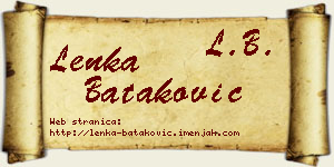Lenka Bataković vizit kartica